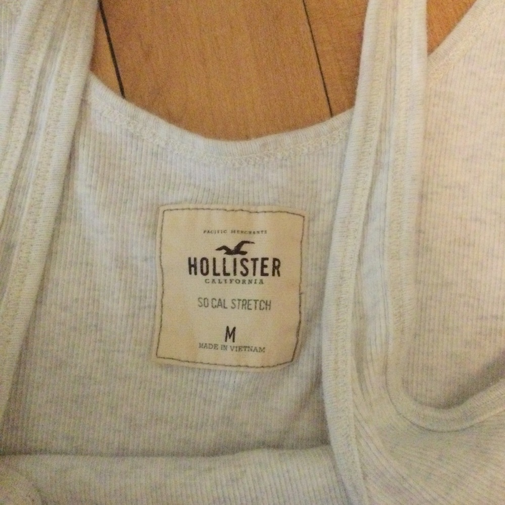 Hollister white tank top